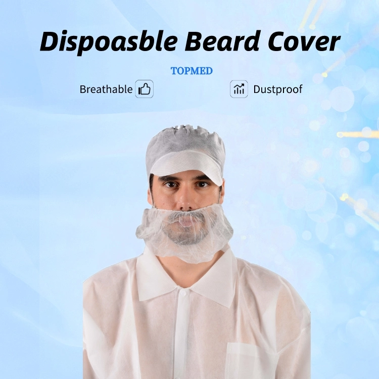 Food Processing Sanitory Disposable Nonwoven White Beard Cover Mask